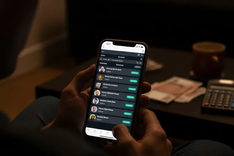 Person holding a smartphone over the shoulder, building a same-game parlay with multiple selections on a UK sportsbook page